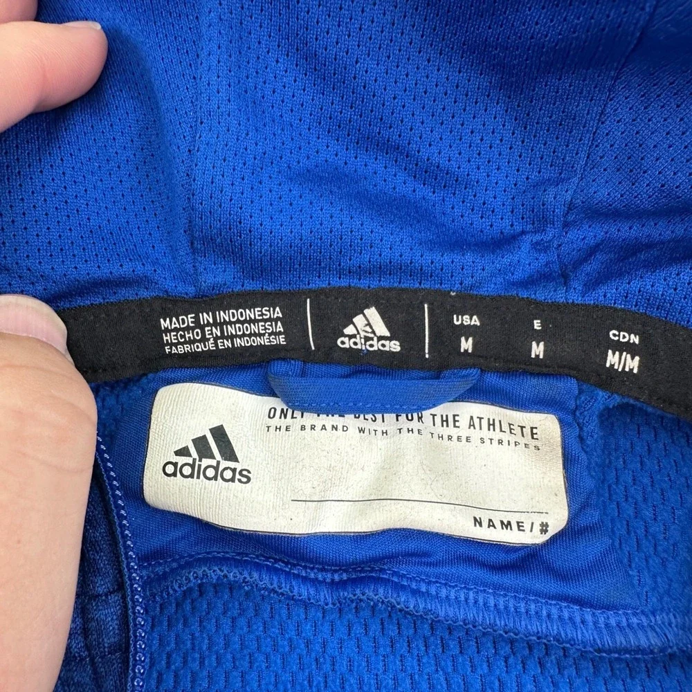 Adidas ClimaWarm Hoodie Full Zip Royal Blue Athletic Jacket Boys Medium M